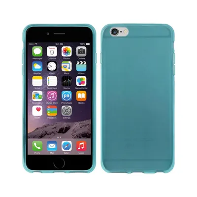 Produktbild von PhoneNatic Case kompatibel mit Apple iPhone 6 Plus / 6s Plus - türkis Silikon Hülle transparent + 2 Schutzfolien