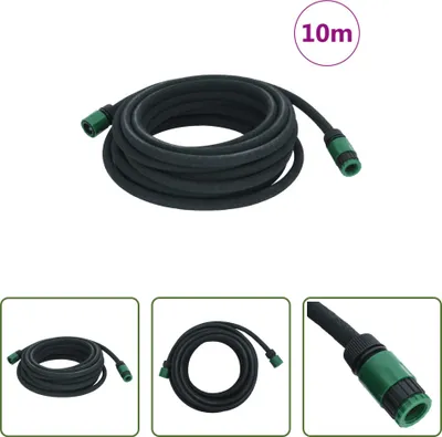 Produktbild von The Living Store Tropfschlauch Schwarz 0,6" 10 m Gummi