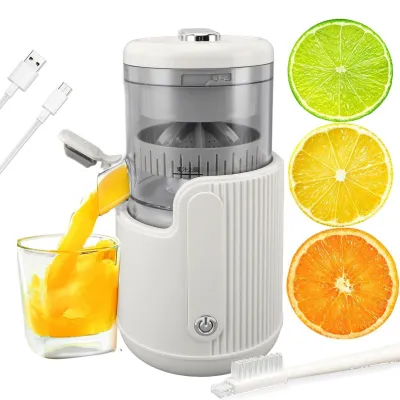 Obrázok produktu pre Elektrická citrusová lisovačka - Prenosná šťavová lisovačka - Nabíjateľná - Biela