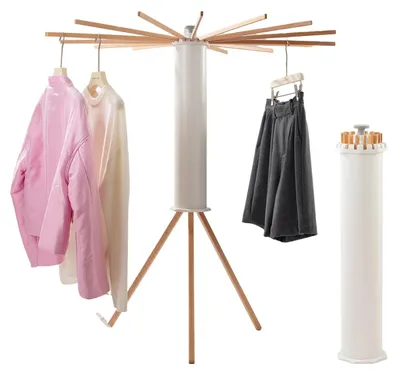 Immagine prodotto di Porta abiti, bracci regolabili, design pieghevole, BIANCO