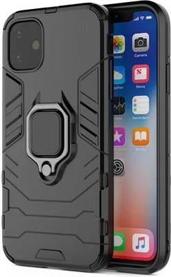 Produktbild von Dauerhafte Ring Armor Hülle für Honor 10 - Schwarz KP27866