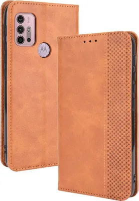 Produktbild von Motorola Moto G10 / G20 / G30 Hülle - Coverup Vintage Style Klapphülle - Braun