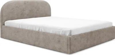 Produktbild von BETTSO Beige Bett Doppelbett Polsterbett 180x200 LUNA BOUCLE mit Kopfstütze und Bettkasten hydraulisches Boxspringbett