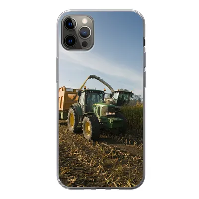 Produktbild von MuchoWow® Handyhülle Schutzhülle Hülle für iPhone 13 Pro Max Traktor - Anhänger - Mais - Grün - Landleben Silikon Softcase Handy Hülle - Mobiltelefon