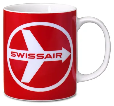 Porzellan-Kaffeebecher Swissair 300 ml Geschenkbox