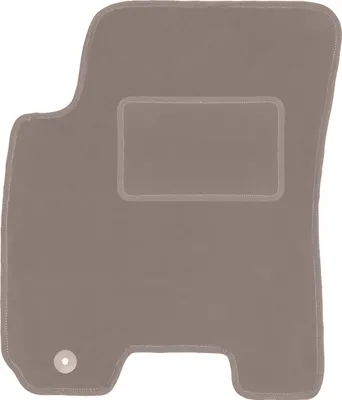 Produktbild von Fahrerfußmatte Velours beige passend für Kia Sportage II (2004-2010, SUV) – mit Befestigungen – passgenau