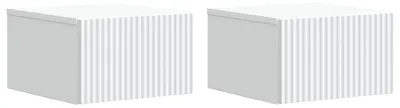 Immagine prodotto di Mobiletto da notte a muro 2 pcs Bianco 33 x 34,5 x 20 cm