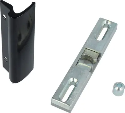 Produktbild von Glasfalzgriff Universalschnäpper Hülse Balkontürgriff Balkontürschnäpper Ziehgriff Schwarz - RAL9005