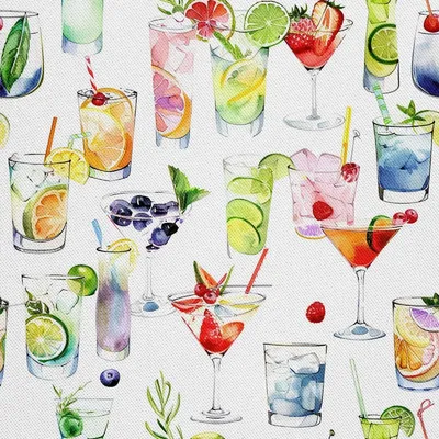 Image de OUTDOOR DECOSTOFFE OXFORD - Motif de cocktail | DX8629