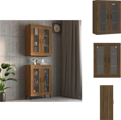 Obrázek produktu pro vidaXL Nástěnná skříňka hnědý dub 69,5x34x90 cm - Příborníky