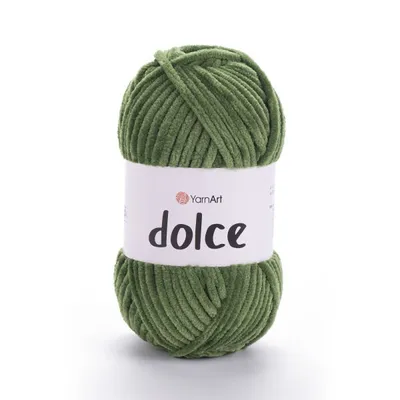 Produktbild von YarnArt Dolce Wolle 797 Paproć - Plüschgarn 120m/100g für Baby & Deko