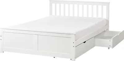 Obrázek produktu pro BELIANI Postel bílá borovicové dřevo 140 x 200 cm s čelem lamelovým rošt 2 zásuvky skandinávský styl ložnice dětský pokoj