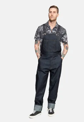 Produktbild von King Kerosin Jeans Latzhose Farben: Dunkelblau, Grösse: 31, Länge: Lang