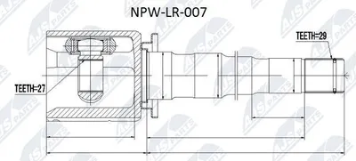 Produktbild von NTY Gelenksatz Antriebswelle Vorne Links für LAND ROVER Range Rover Sport (L320) NPW-LR-007