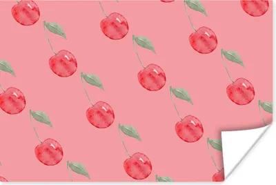 Produktbild von MuchoWow® Poster Kirsche - Obst - Rosa 60x40 cm - Schlafzimmerdekoration
