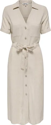 Produktbild von ONLY Hemdkleid mit Gürtel und V-Ausschnitt, kurzärmlig Größe: XS