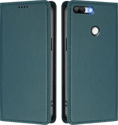 Immagine prodotto di Custodia in pelle per Honor 9 Lite, custodia a libro magnetica in Finto cuoio con supporto, verde