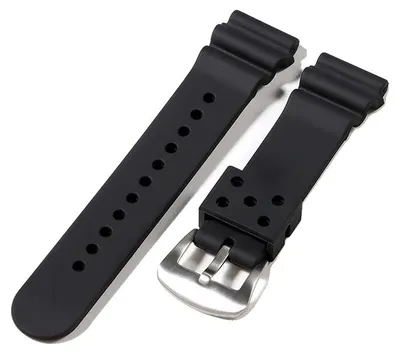 Image de Bracelet de montre, étanche, en silicone résistant, noir, 22 mm