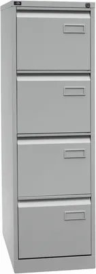Produktbild von BISLEY LIGHT Hängeregistraturschrank lichtgrau 4 Schubladen 41,3 x 62,2 x 132,1 cm