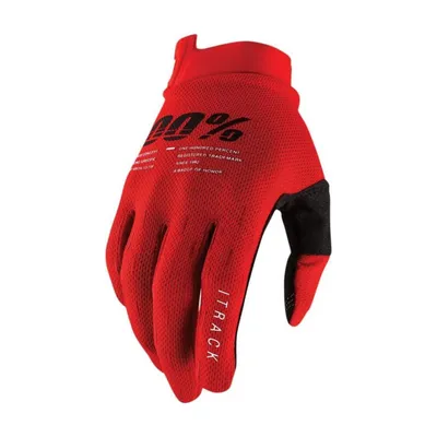 Produktbild von 100% iTrack Fahrrad Handschuhe, rot, L