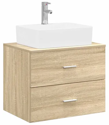 Immagine prodotto di Set di mobili da bagno in legno impiallacciato effetto "Sonoma"
