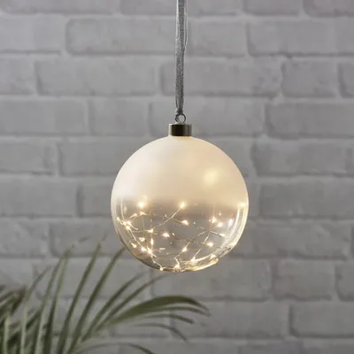 Zdjęcie produktu dla Star Trading Glass Bauble Glow, Lekka ozdoba, Przezroczysty, IP20, 30 szt., LED, 0,9 W
