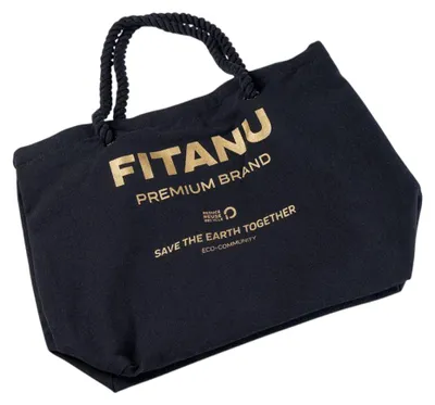 Image de Fitanu - Sac de courses écologique PP13661 (taille unique) (noir)