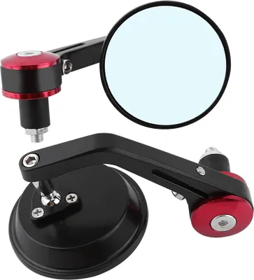 Obrázok produktu pre 1 pár univerzálnych 7/8" okrúhlych spätných zrkadiel na riadidlách motocyklov bočné zrkadlo červené