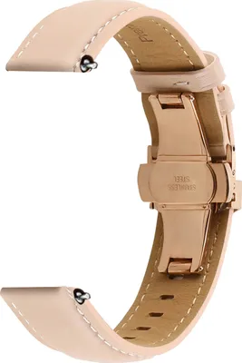 Produktbild von Armband für Galaxy Watch 5 / 5 Pro / 4 Echtleder Schmetterlingsschnalle Hellrosa