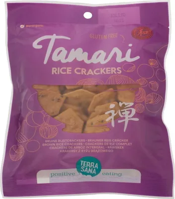 Productafbeelding van BRAUNER REISKOEKJES MET TAMARI, BIOLOGISCH, 60 g - TERRASANA
