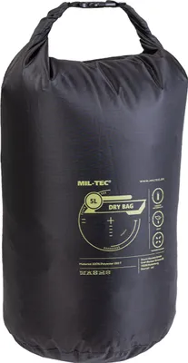 Produktbild von Ultraleichter Trockensack 5l schwarz mit Roll-Top Verschluss, 5.000 mm Wassersäule