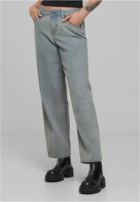 Obrázek produktu pro Dámské džíny Urban Classics Ladies Mid Waist 90´s Jeans new light blue dirty washed - 32