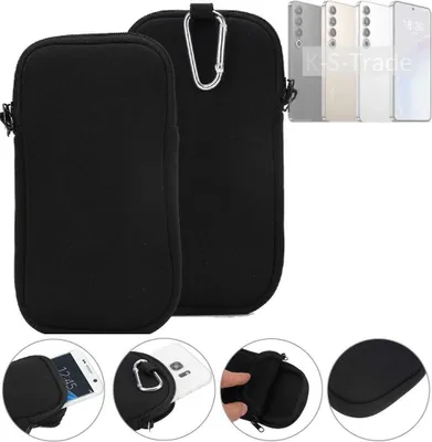 Produktbild von K-S-Trade Neopren-Hülle Handyhülle kompatibel mit Meizu 20 Pro Schutzhülle Neoprenhülle Sleeve Schutz-Hülle Gürtel Tasche Case Holster