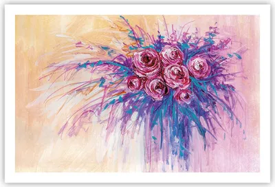 Produktbild von Poster - Poster ohne Rahmen - Blumenstrauß Blumen Rosen - 91,5x61 cm - Wand Bild - Wanddeko - Wandbilder - Kunstposter - Wandposter - Bilder - Kunstdruck - Wanddekoration - Wandbild - P2XAA91x61-4465