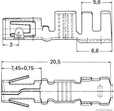 Zdjęcie produktu dla HERTH+BUSS ELPARTS 50251822 Złącze zaciskane