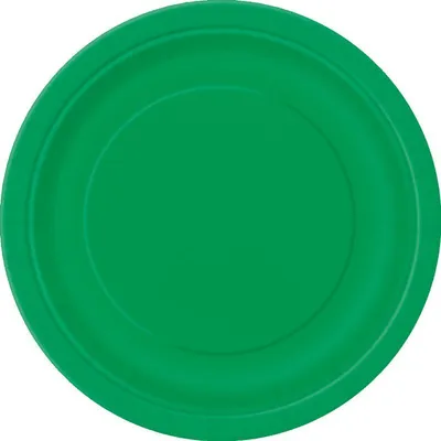 Produktbild von 8 kleine runde Teller dunkelgrün