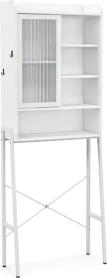 Produktbild von Toilettenschrank mit Schiebetür, verstellbaren Regalen