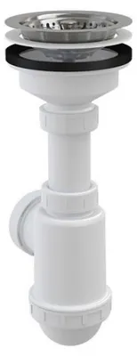 Obrázok produktu pre Drezový sifón DN50/40 s nerezovou mriežkou DN115