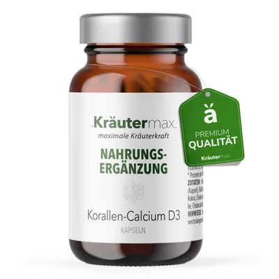 Imagen del producto de Kräutermax, suplemento de calcio para corales con vitamina D3, 60 unidades