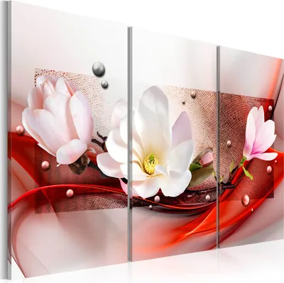 Produktbild von Modernes Wandbild 020110- 139 (120x80) - 3 Teilig Bilder Fotografie auf Vlies Leinwand Foto Bild Dekoration Wand Bilder Kunstdruck Blumen
