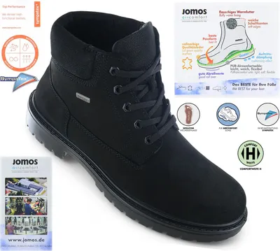 Produktbild von JOMOS Alpina Boots - Herren Stiefel Schuhe - Leder Schwarz 456807-476-000 , EU 49 UK 13.5