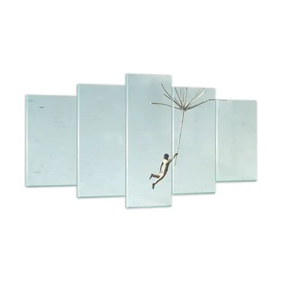 Produktbild von Bilder auf glas - 5 Teile - Vintage unwirklich Metapher - 160x85cm - Glasbilder - Wandbilder - Bilder - Wanddekoration aus Glas - Glas Bilder - Wandbild auf Glas - GEA160x85-4718