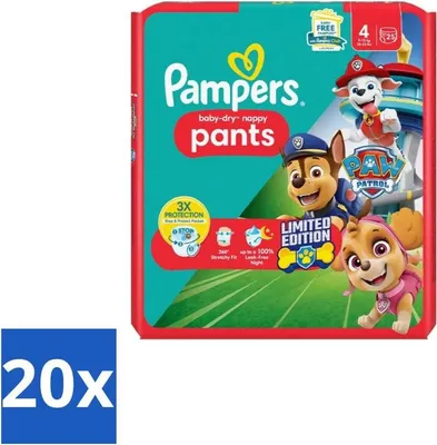 Produktbild von Pampers – Windelhosen – Baby Trockenhosen Paw Patrol Größe 4 – 25 Windeln - Vorteilspack - 20 Stücke