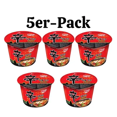 Produktbild von 5er-Pack Nongshim Instantnudeln Shin Ramyun Big Bowl 114g