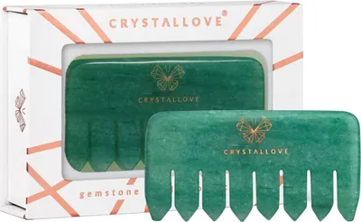 Immagine prodotto di Pettine per il massaggio del cuoio capelluto in avventurina CRYSTALLOVE