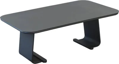 Immagine prodotto di Milani Home - tavolino da giardino, alluminio, grigio scuro e antracite, piano 60 x 100 cm