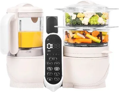 Immagine prodotto di Frullatore e frullatore per bambini - Cuocivivande multifunzione 6 in 1 - Preparatore di pappe - Robot da cucina - Capacità 2 litri