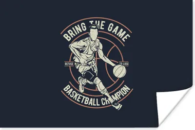 Produktbild von MuchoWow® Poster Basketball - Sport - Retro 90x60 cm - Schlafzimmer