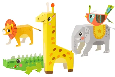 Produktbild von DIY Kreativer 3D Origami-Bausatz Zoo / Woopie