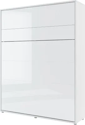 Produktbild von Mirjan24 Wandklappbett Bed-Concept BC-12 160x200 Vertical, Stilvoll Funktionsbett, Modernes Schrankbett (Farbe: Weiß Matt / Weiß Hochglanz)